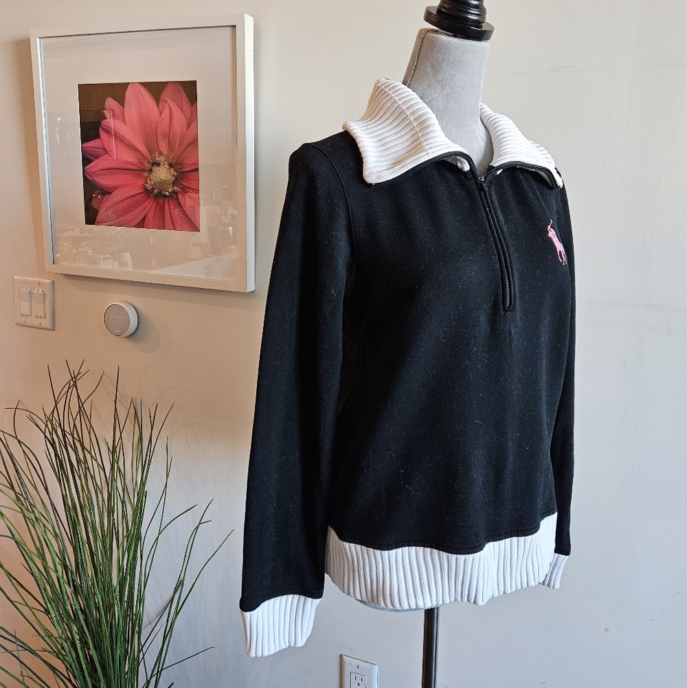 RL BLACK LABEL - Pink Polo Sweatshirt Black - Picture 6 of 11